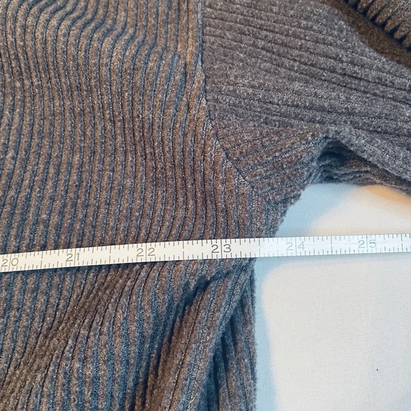 Haven Well Within Ribbed Mock Neck Zip Front Top XL Stretch Gray - Picture 6 of 9